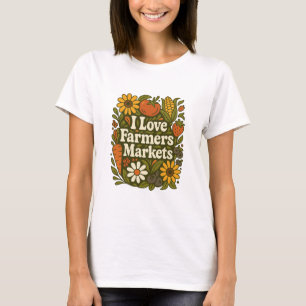 Camiseta Me Encanta Los Mercados De Producción Vintage