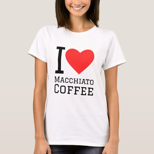 Camiseta Me encanta macchiato coffe (Anverso)
