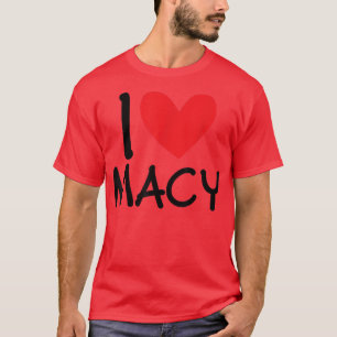 Camiseta Me encanta Macy Name Personalizada Chica Mujer BFF
