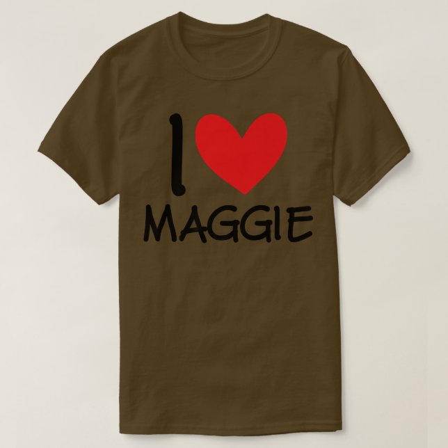 Camiseta Me encanta Maggie Name Chica personalizada mujer B (Diseño del anverso)