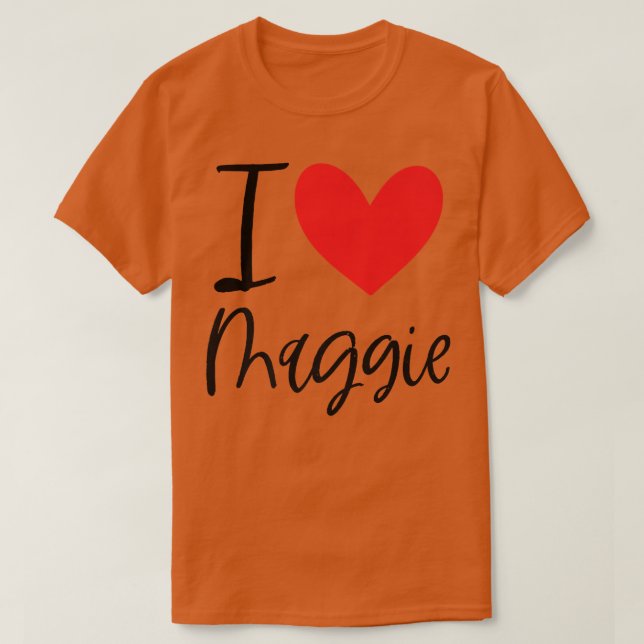 Camiseta Me encanta Maggie Name Chica personalizada mujer B (Diseño del anverso)