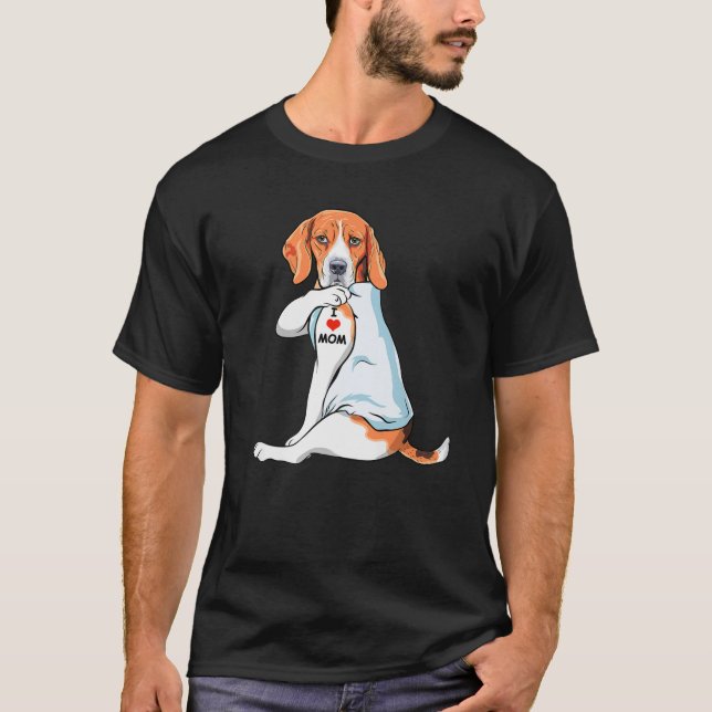 Camiseta Me Encanta Mamá Tattoo Treting Walker Coonhound Mo (Anverso)