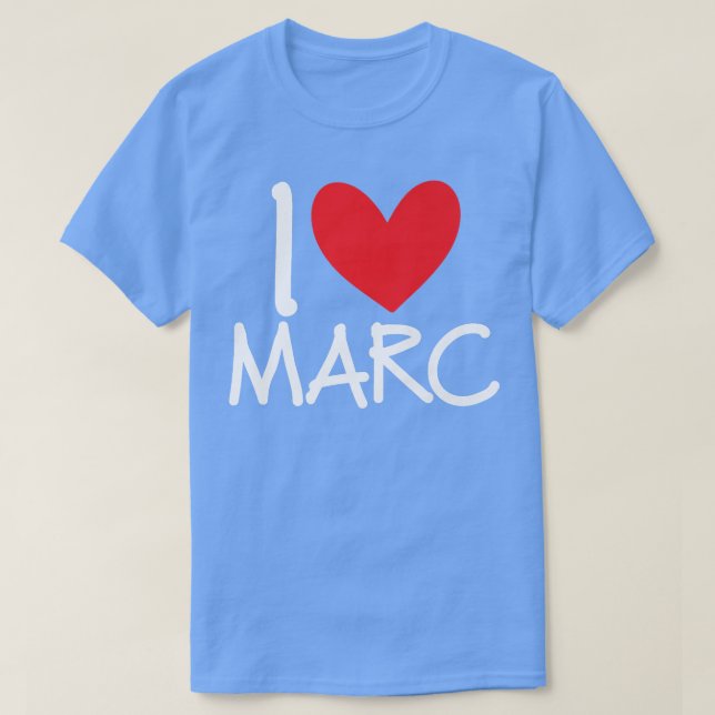 Camiseta Me Encanta Marc Name Hombres Personalizados Guy BF (Diseño del anverso)