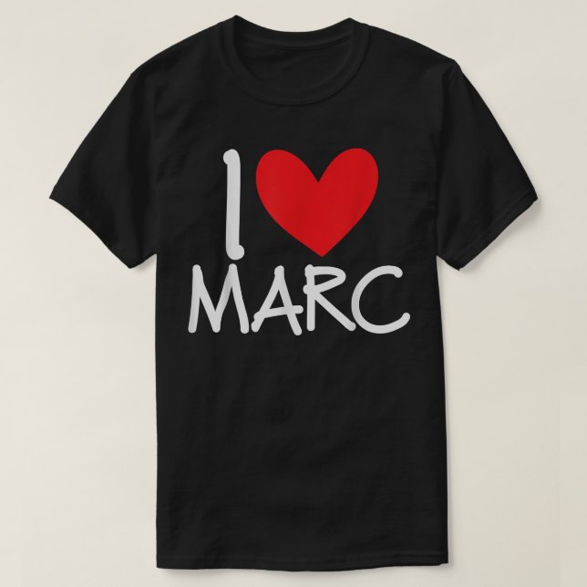 Camiseta Me Encanta Marc Name Hombres Personalizados Guy BF (Diseño del anverso)