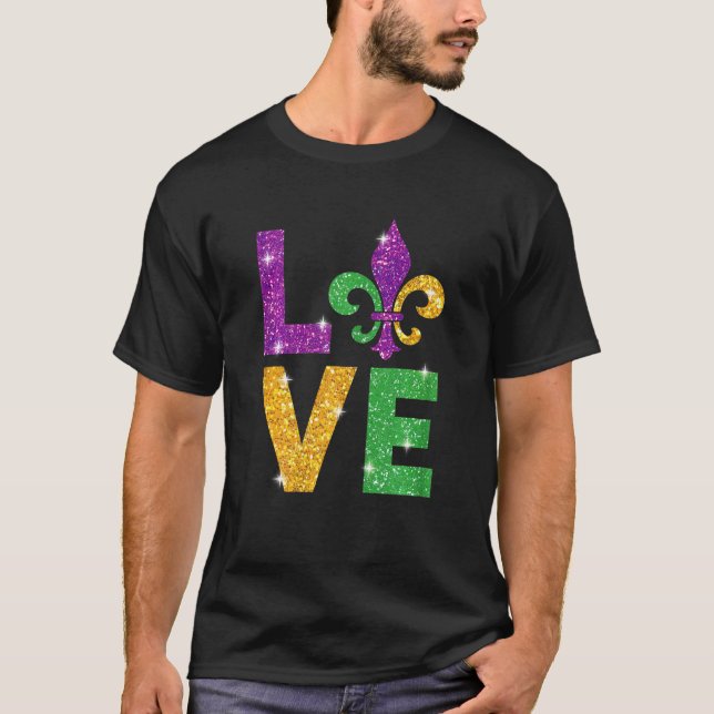 Camiseta Me Encanta Mardi Gras Mardi Gras Tee Para Mujeres  (Anverso)