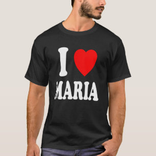 Camiseta Me encanta Maria Cute Pareja Pareja Concordante