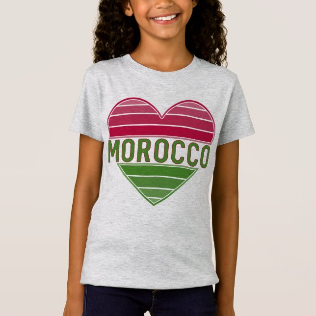 Camiseta Me encanta Marruecos, el corazón marroquí (Anverso)
