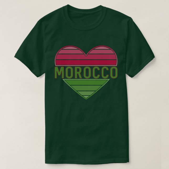 Camiseta Me encanta Marruecos, el corazón marroquí (Diseño del anverso)
