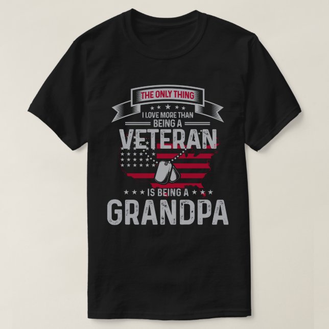 Camiseta Me Encanta Más Que Ser Un Abuelo Veterano (Diseño del anverso)