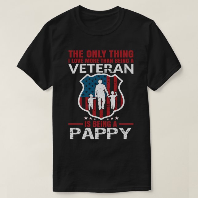 Camiseta Me Encanta Más Que Ser Veterano Es Ser Un PAPÁ (Diseño del anverso)