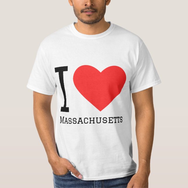 Camiseta Me encanta Massachusetts (Anverso)
