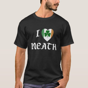 Camiseta Me encanta Meath Ireland Eire Flag Heart Shamrock