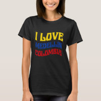 Me encanta Medellín Mapa de Bandera de Colombia Or