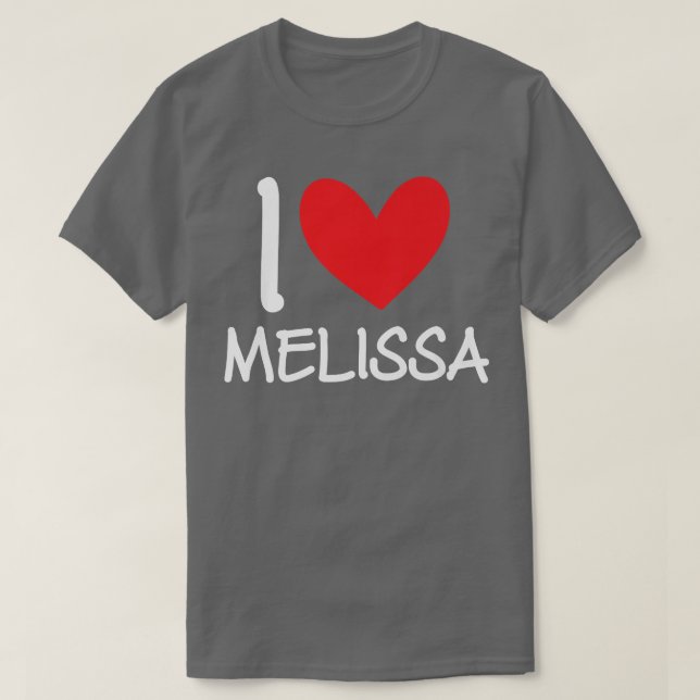 Camiseta Me encanta Melissa Nombre Chica Personalizada Muje (Diseño del anverso)