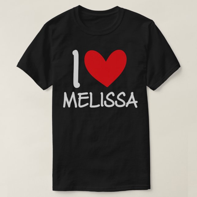 Camiseta Me encanta Melissa Nombre Chica Personalizada Muje (Diseño del anverso)