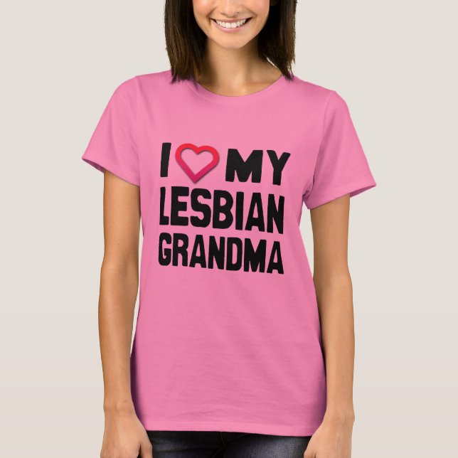 CAMISETA ME ENCANTA MI ABUELA LESBIANA - (Anverso)