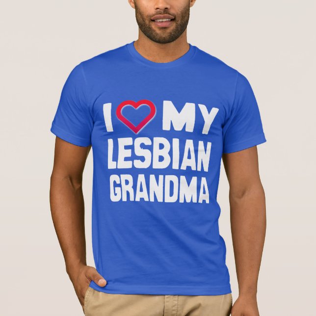 CAMISETA ME ENCANTA MI ABUELO LESBIANO - - (Anverso)