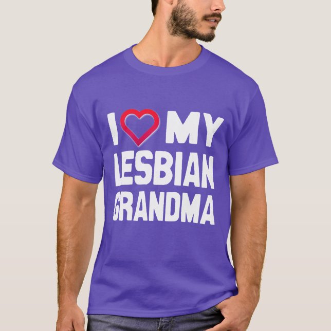 CAMISETA ME ENCANTA MI ABUELO LESBIANO - - (Anverso)
