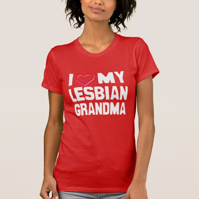 CAMISETA ME ENCANTA MI ABUELO LESBIANO - - (Anverso)