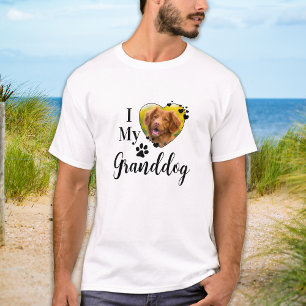 Camiseta Me encanta mi abuelo Mascota personalizado.