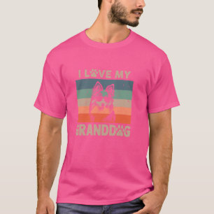 Camiseta Me encanta mi abuelo Sheltie Abuelo Abuelo Perro p