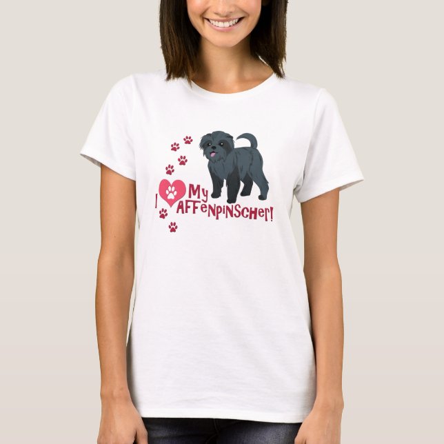 Camiseta ¡Me Encanta Mi Affenpinscher! (Anverso)