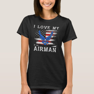 Camiseta Me Encanta Mi Airman Fiancee Military Airman