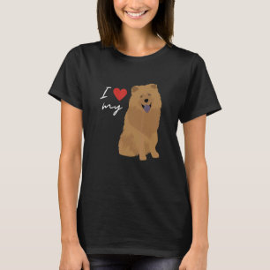 Camiseta Me encanta mi amante de la cinnama Chow Chow Perro