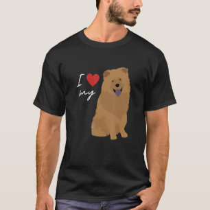 Camiseta Me encanta mi amante de la cinnama Chow Chow Perro