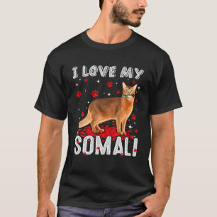 Camiseta Me encanta mi amante somalí de San Valentín