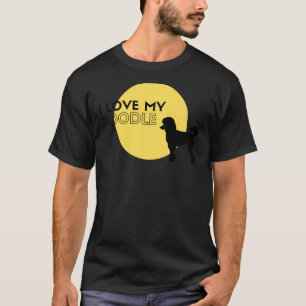 Camiseta Me encanta mi amarillo caniche