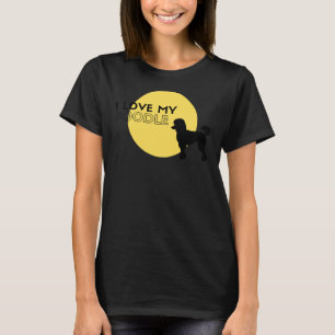Camiseta Me encanta mi amarillo caniche