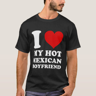 Camiseta Me Encanta Mi Amigo Caliente Mexicano Que Corazón