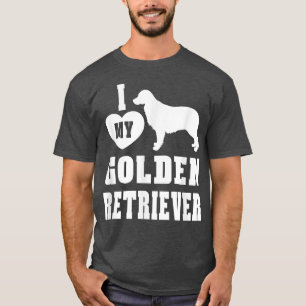 Camiseta Me Encanta Mi Amo Dorado Perro Rama Unise