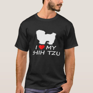 Camiseta Me Encanta Mi Amo Shih Tzu Cute Perro