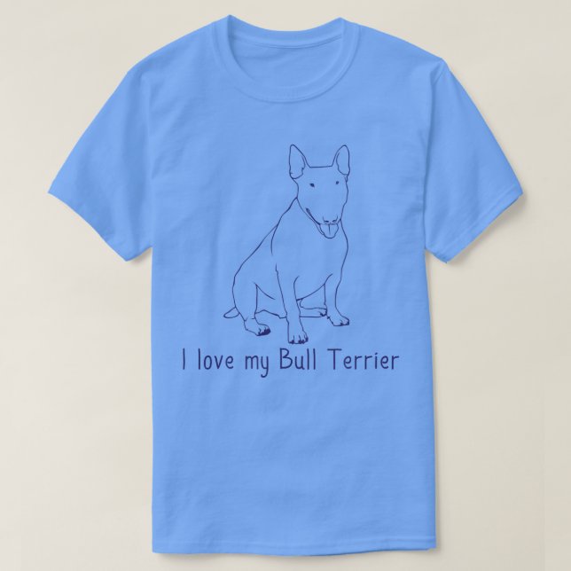 Camiseta Me Encanta Mi Amor De Perro Perro Terrier.  (Diseño del anverso)