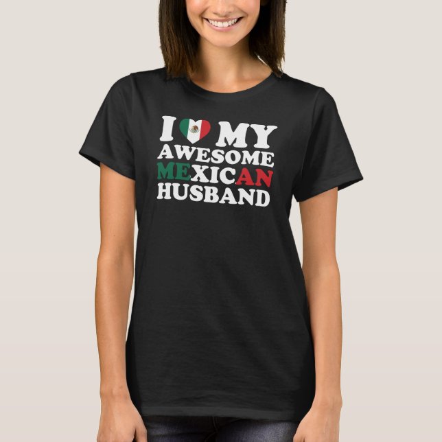 Camiseta Me encanta mi asombroso marido mexicano (Anverso)