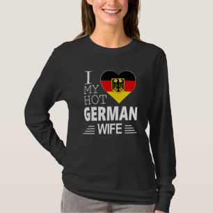 Camiseta Me encanta mi bandera alemana caliente