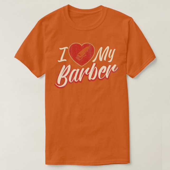 Camiseta Me Encanta Mi Barbería Barbering Haircu (Diseño del anverso)