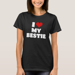 Camiseta Me Encanta Mi Bestie Bff Corazón Mis Mejores Amigo