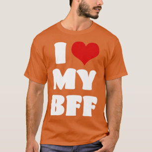 Camiseta Me Encanta Mi BFF Alegre Corazón Mejor Amigo Cute