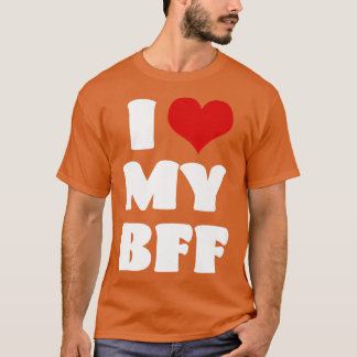 Camiseta Me Encanta Mi BFF Alegre Corazón Mejor Amigo Cute 
