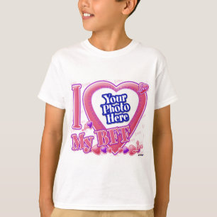 Camiseta Me encanta mi BFF rosa/púrpura