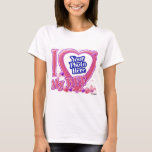 Camiseta Me encanta mi BFF rosa/púrpura<br><div class="desc">Me encanta mi BFF rosa/púrpura y amo a mi mejor amigo por siempre</div>