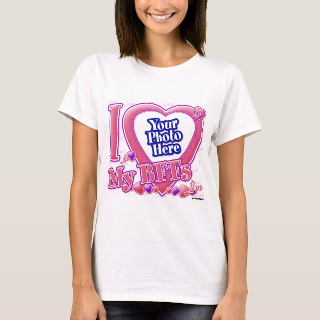 Camiseta Me encanta mi BFFs rosa/púrpura - foto (Anverso)