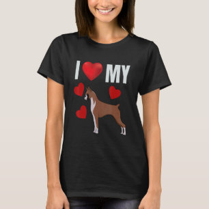 Camiseta Me Encanta Mi Boxer Cute Adorable Strong Boxer Dog
