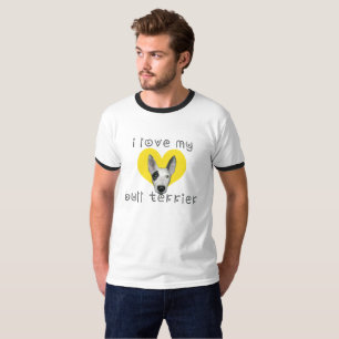 Camiseta me encanta mi bull terrier