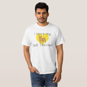 Camiseta me encanta mi bull terrier