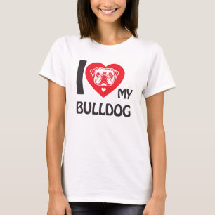Camiseta Me encanta mi Bulldog - Divertido y lindo regalo d