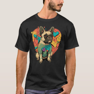 Camiseta Me encanta mi Bulldog francés Perro francés Valent
